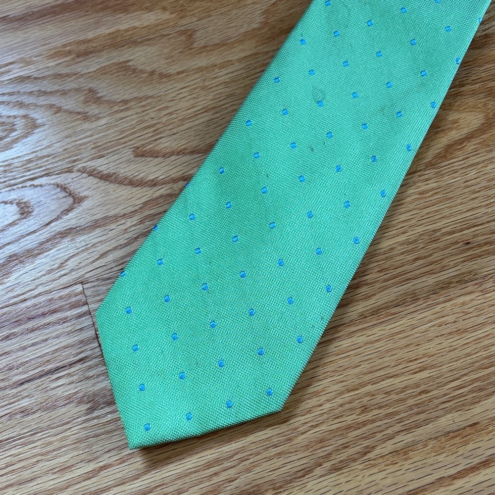 Nautica Lime Green and Blue Dotted Tie
